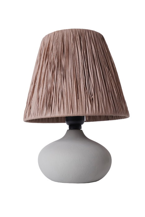 Opviq Lámpara de Mesa de Cerámica Beige con Detalle de Cuerda YL546
